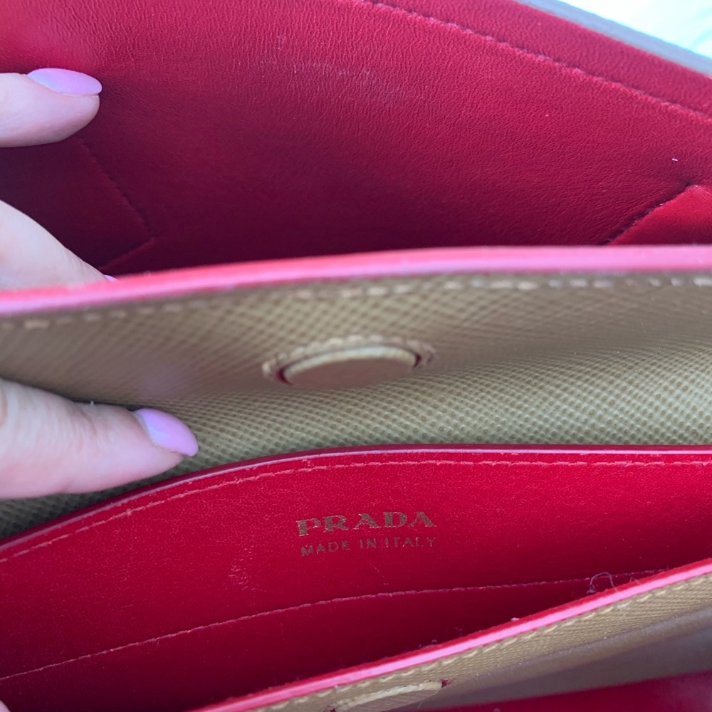 Prada Cuir Double Bag- Saffiano Caramel Leather - Picture 13 of 16